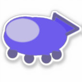 Ruimteschip-Sticker Sticker (Voorkant)