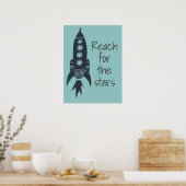Ruimteschip 'Streep Naar De Sterren' Poster (Keuken)