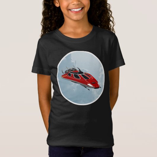 Ruimteschip T-shirt (Voorkant)