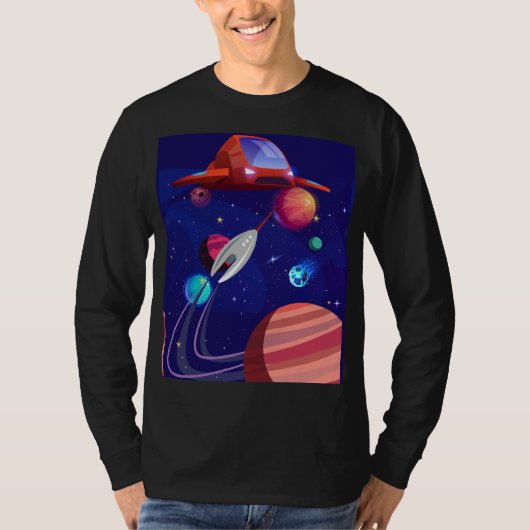 RUIMTESCHIP T-SHIRT (Voorkant)