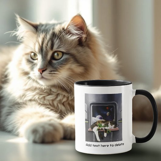 Ruimteschip Tabby Kat Groene Alien Knuffel Sci-Fi Mok