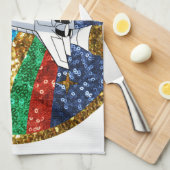 ruimteschip theedoek (Quarter Fold)