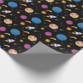 Ruimteschip Traveling Galaxy Pattern Cadeaupapier (Hoek)