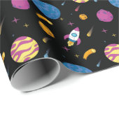 Ruimteschip Traveling Galaxy Pattern Cadeaupapier (Rol Hoek)