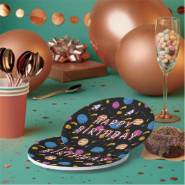 Ruimteschip Traveling Galaxy Pattern Papieren Bordje