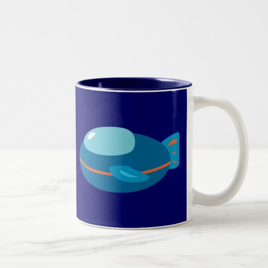 ruimteschip tweekleurige koffiemok (Rechts)