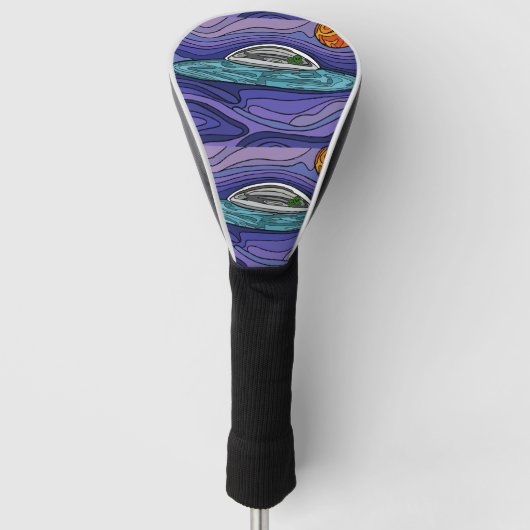 Ruimteschip UFO Alien UAP paranormaal Golfheadcover (Voorkant)