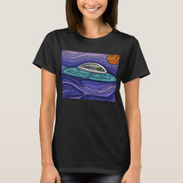 Ruimteschip UFO Alien UAP paranormaal T-shirt