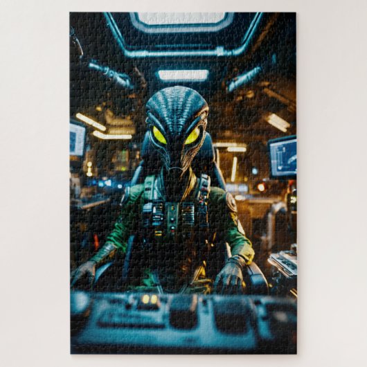 ruimteschip van een alien legpuzzel (Verticaal)