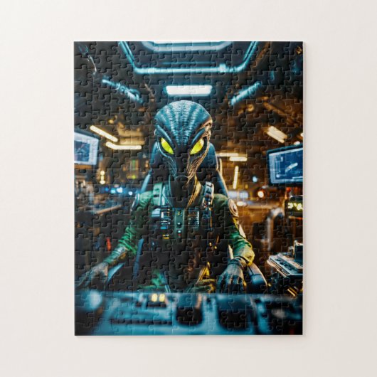 ruimteschip van een alien legpuzzel (Verticaal)
