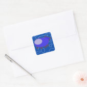 Ruimteschip Vierkante Sticker (Envelop)