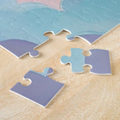 Ruimteschip vliegt in de lucht legpuzzel (Zijkant)