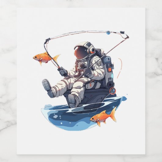 ruimteschip wijn etiket (Enkel label)