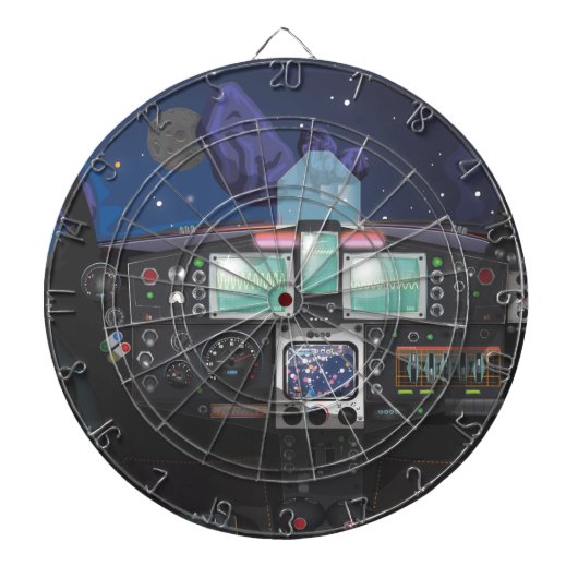 Ruimteschipconsole Dartbord (Voorkant)