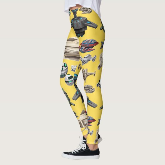 Ruimteschoppen, robots, Leggings voor druppels (Links)