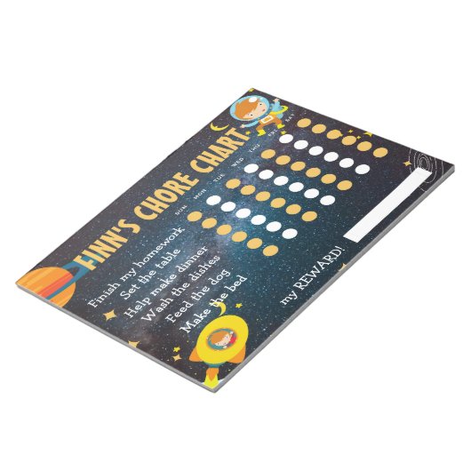 Ruimteschores, Astronaut Responsibility Chart Notitieblok (Schuin)