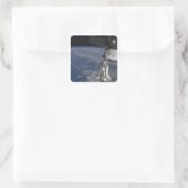 Ruimteshuttleingang 2 vierkante sticker (Tas)