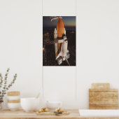 Ruimteshutttle Endeavor Prepares voor lancering Poster (Keuken)