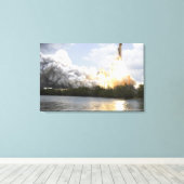 Ruimtesluiting Atlantis liften uit Canvas Afdruk (Insitu (Houten vloer))