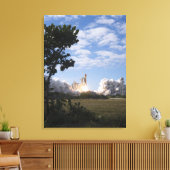 Ruimtesluiting Atlantis liften uit Canvas Afdruk (Insitu (Woonkamer))