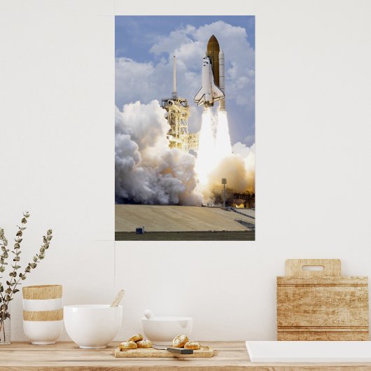 Ruimtesluiting Atlantis liften uit Poster (Keuken)