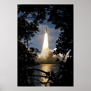 Ruimtesluiting Atlantis liften van 12 Poster