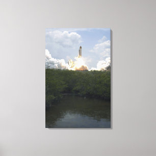 Ruimtesluiting Atlantis liften van 13 Canvas Afdruk