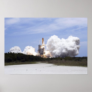 Ruimtesluiting Atlantis liften van 4 Poster