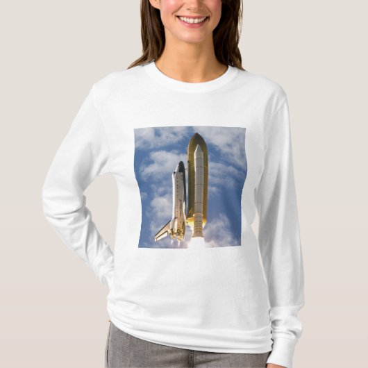 Ruimtesluiting Atlantis liften van 6° T-shirt (Voorkant)