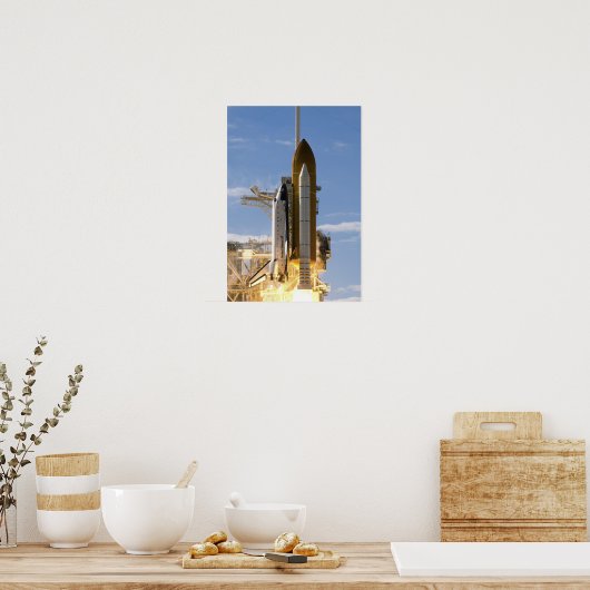 Ruimtesluiting Atlantis liften van 8 Poster (Keuken)
