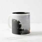 Ruimtesluiting Endeavor liften uit 3 Tweekleurige Koffiemok (Voorkant links)