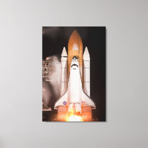 Ruimtesluiting Endeavor Liften uit Canvas Afdruk