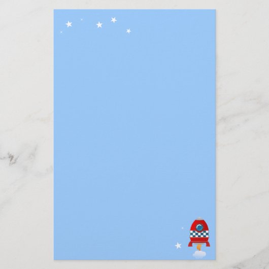 Ruimtesraket - briefpapier (Voorkant)