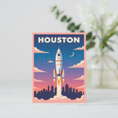 ruimtestad Houston Briefkaart (Staand voorkant)