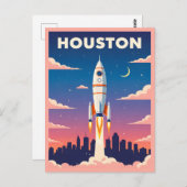 ruimtestad Houston Briefkaart (Voorkant / Achterkant)