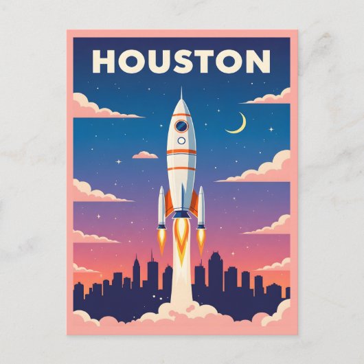 ruimtestad Houston Briefkaart (Voorkant)