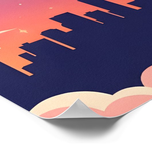  ruimtestad Houston Poster (Hoek)