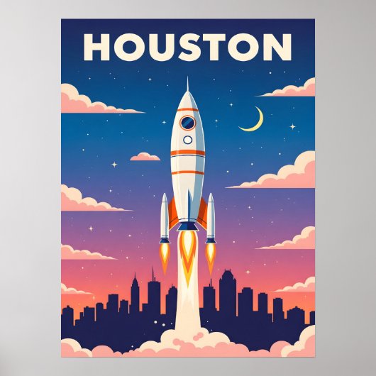  ruimtestad Houston Poster (Voorkant)