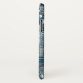 ruimtestad mono blauw Case-Mate iPhone case (Achterkant / rechts)