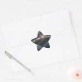 Ruimtestad opgehangen in het heelal ster sticker (Envelop)