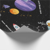  ruimtestampen cadeaupapier (Hoek)