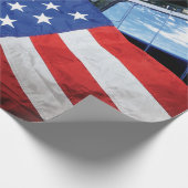 Ruimtestation Amerikaanse vlag Aardbaan Cadeaupapier (Hoek)