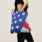 Ruimtestation Amerikaanse vlag Aardbaan Tote Bag (Dichtbij)