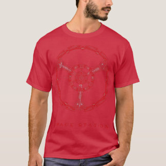 Ruimtestation Astronaut Red T-shirt
