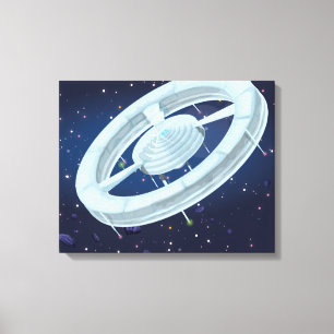 Ruimtestation Canvas Afdruk