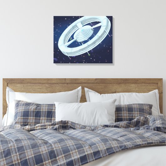 Ruimtestation Canvas Afdruk (Insitu (Slaapkamer))