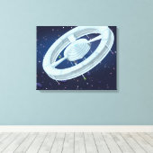 Ruimtestation Canvas Afdruk (Insitu (Houten vloer))