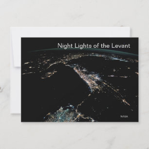 Ruimtestation Foto Levant bij Nacht, NASA Kaart