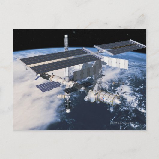 Ruimtestation in Orbit 9 Briefkaart (Voorkant)