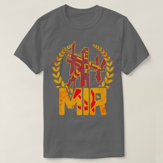 Ruimtestation MIR 4 T-shirt (Design voorkant)